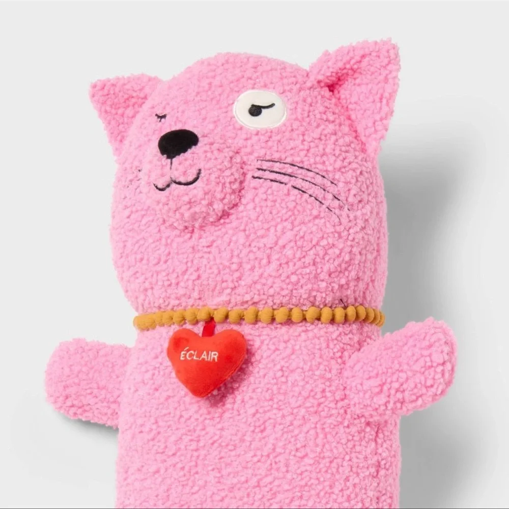 Pink Cat Plush Pillow